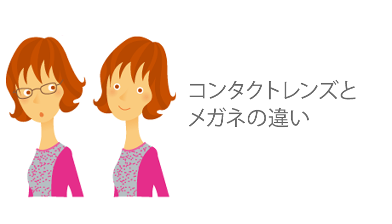 コンタクトレンズとメガネの違い