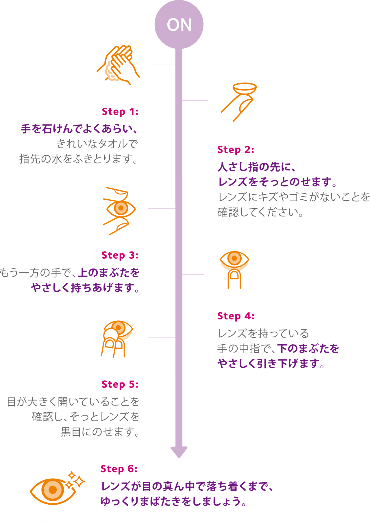 マイサイト ワンデーの正しいつけ方の手順